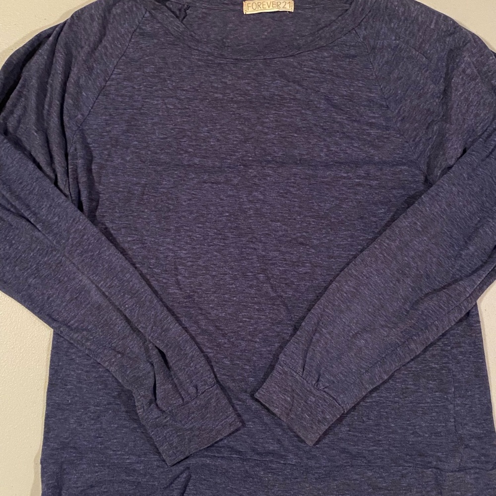 Forever 21 Heathered Navy Top